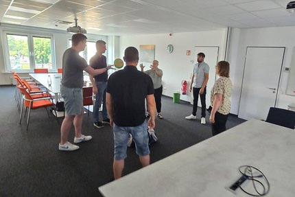 Ein Team der advanto Software GmbH bei einer Gesundheitspause