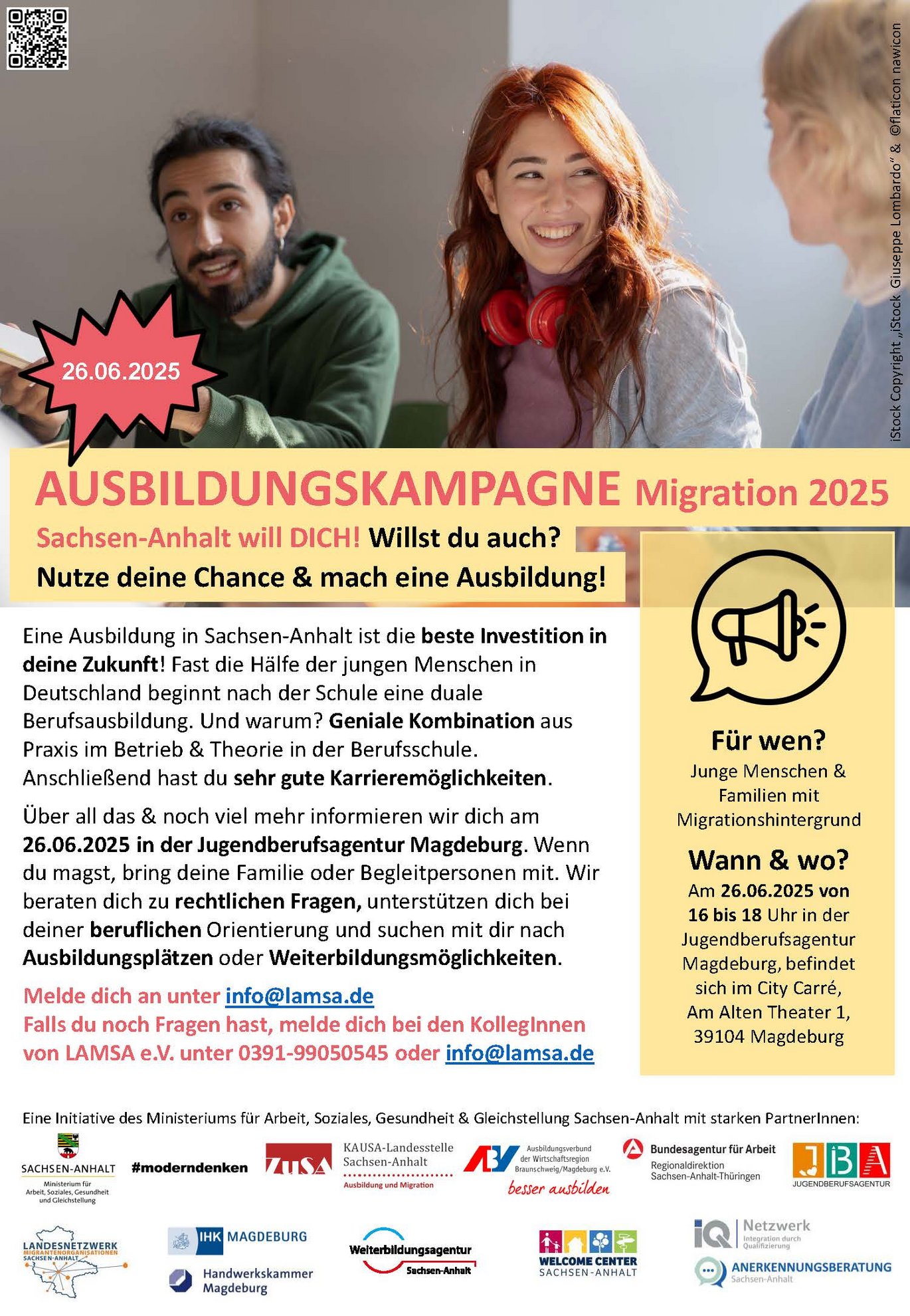 Flyer with further information on the campaign